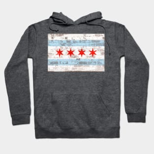 Chicago Flag on Brick Hoodie